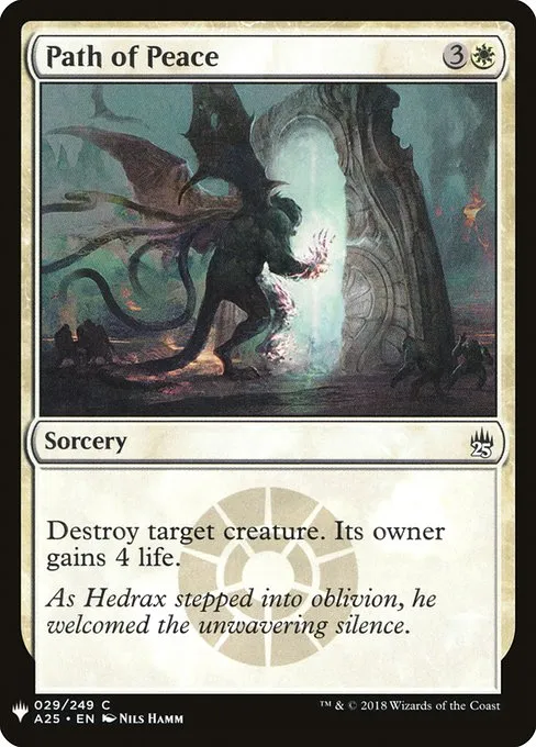 Path of Peace · The List A25-29/5050