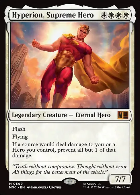 Hyperion, Supreme Hero · Marvel Super Heroes Commander 599/9