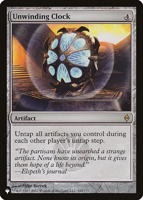 Unwinding Clock · The List NPH-164/5050