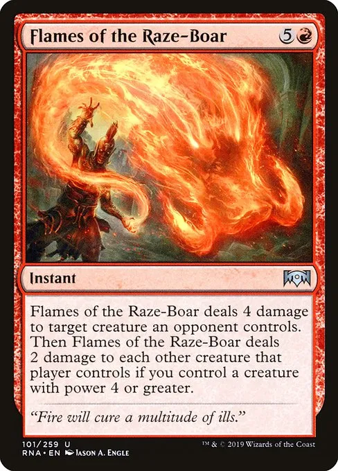 Flames of the Raze-Boar · Ravnica Allegiance 101/273