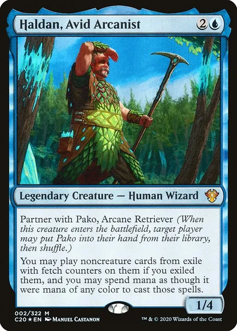 Haldan, Avid Arcanist · Commander 2020 2/322