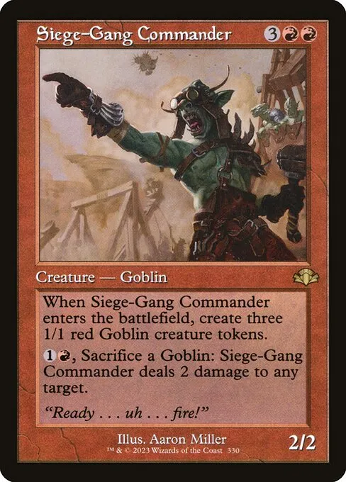Siege-Gang Commander · Dominaria Remastered 330/457