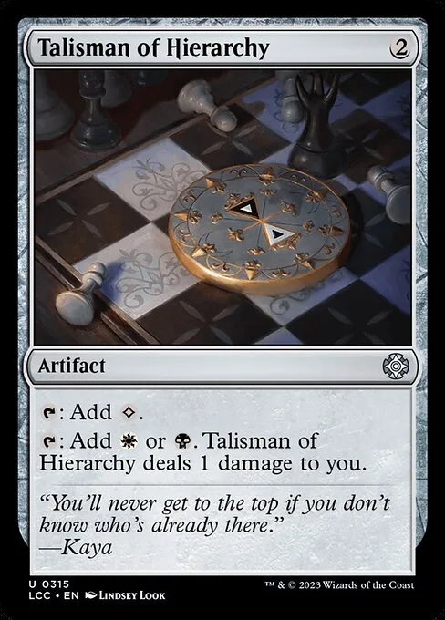Talisman of Hierarchy · The Lost Caverns of Ixalan Commander 315/370