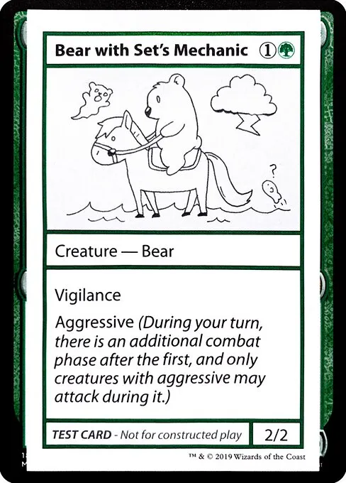 Bear with Set's Mechanic · Mystery Booster Playtest Cards 2021 71/121