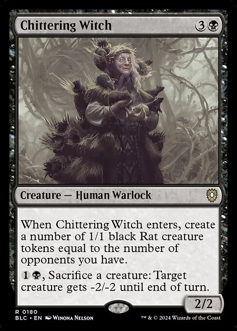 Chittering Witch · Bloomburrow Commander 180/356