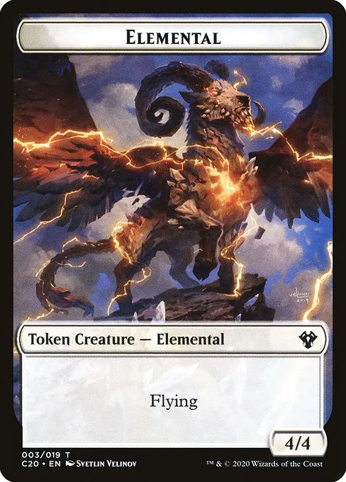 Elemental · Commander 2020 Tokens 3/20