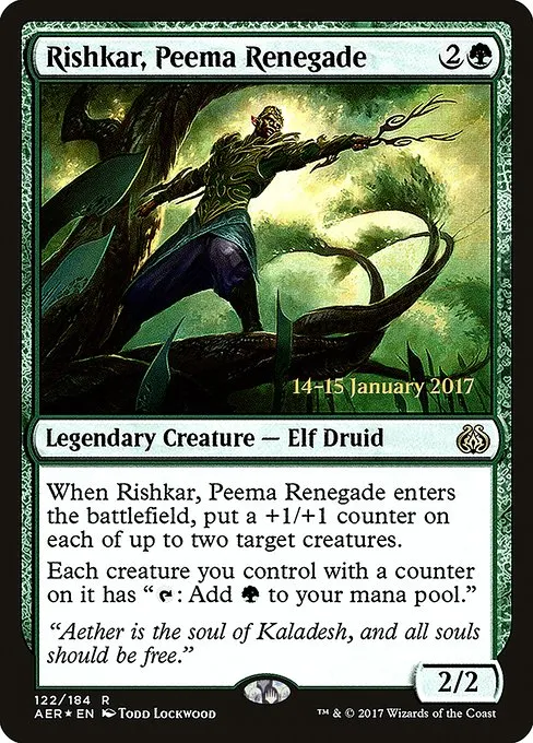 Rishkar, Peema Renegade · Aether Revolt Promos 122s/65