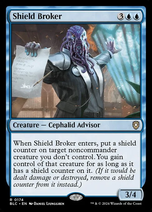Shield Broker · Bloomburrow Commander 174/356