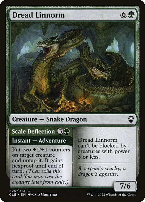 Dread Linnorm // Scale Deflection · Commander Legends: Battle for Baldur's Gate 225/936