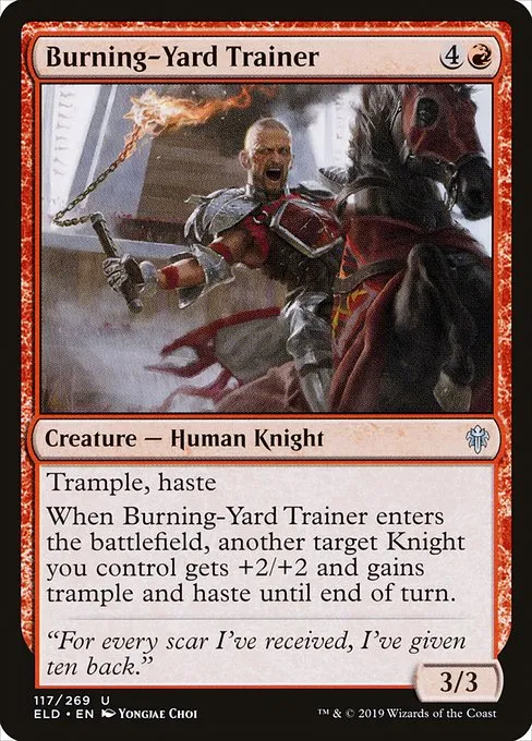 Burning-Yard Trainer · Throne of Eldraine 117/398