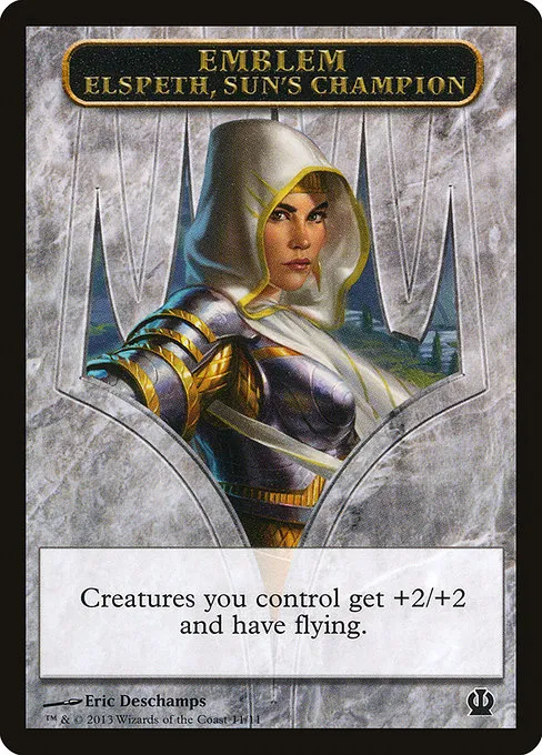 Elspeth, Sun's Champion Emblem · Theros Tokens 11/11