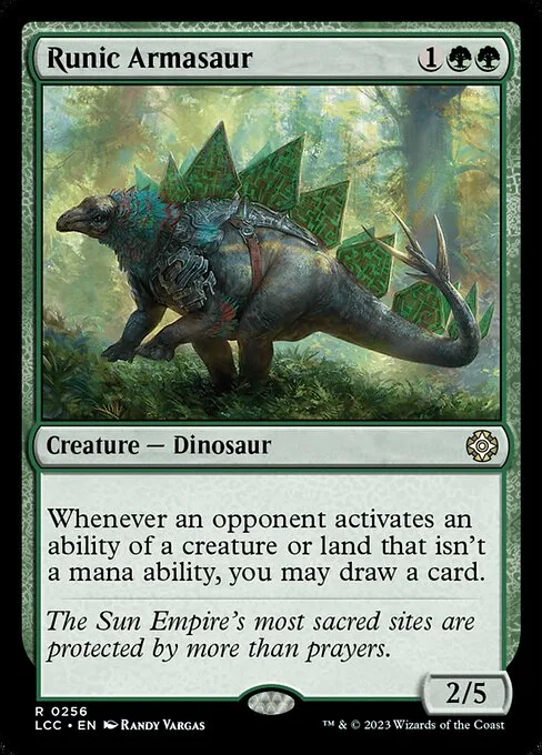 Runic Armasaur · The Lost Caverns of Ixalan Commander 256/370
