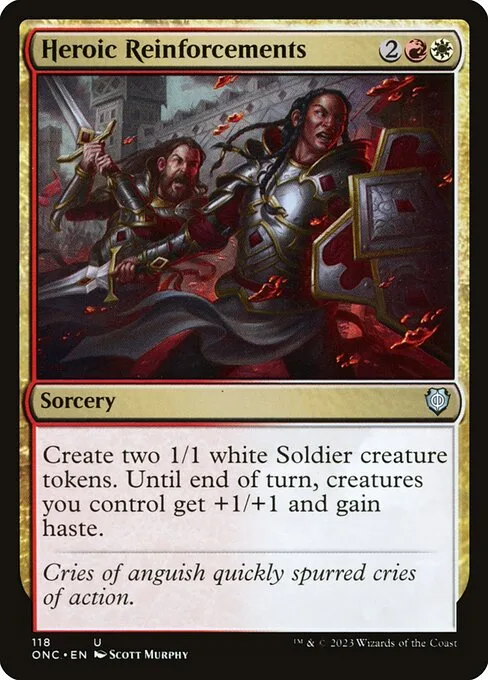 Heroic Reinforcements · Phyrexia: All Will Be One Commander 118/174