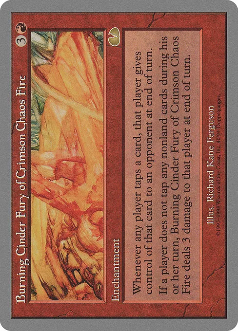 Burning Cinder Fury of Crimson Chaos Fire · Unglued 40/88