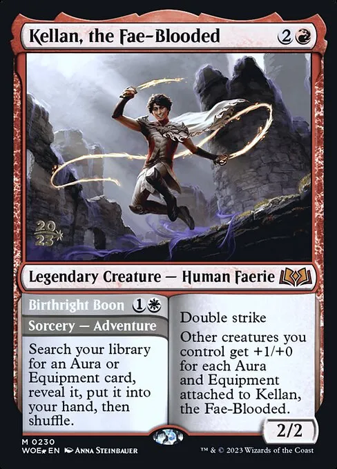 Kellan, the Fae-Blooded // Birthright Boon · Wilds of Eldraine Promos 230s/160