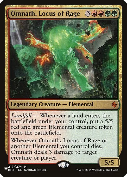 Omnath, Locus of Rage · The List BFZ-217/5050