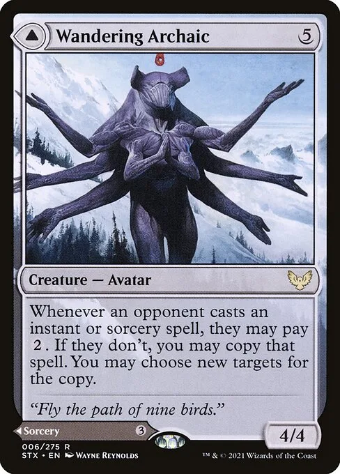 Wandering Archaic // Explore the Vastlands · Strixhaven: School of Mages 6/393