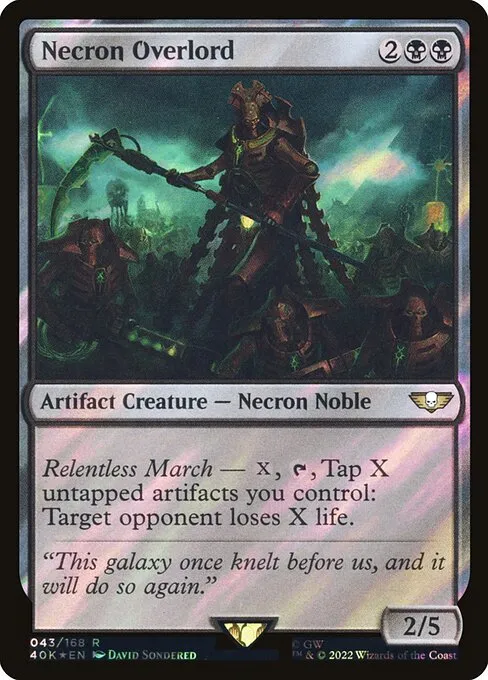 Necron Overlord · Warhammer 40,000 Commander 43★/617