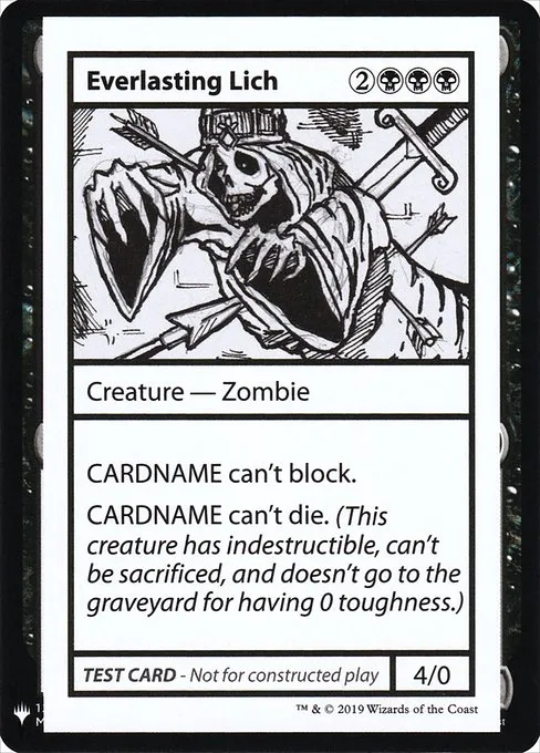 Everlasting Lich · Mystery Booster Playtest Cards 2019 41/121
