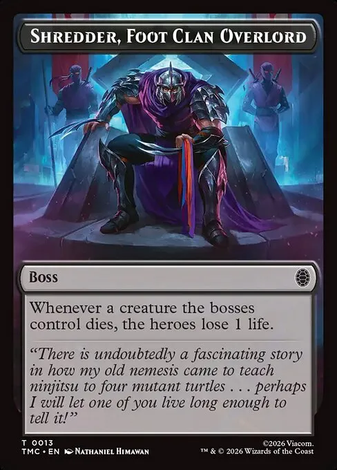 Shredder, Foot Clan Overlord · Teenage Mutant Ninja Turtles Eternal Tokens 13/31