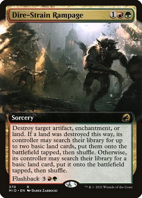 Dire-Strain Rampage · Innistrad: Midnight Hunt 370/399
