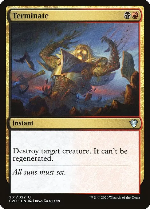 Terminate · Commander 2020 231/322