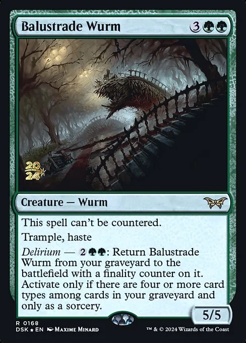 Balustrade Wurm · Duskmourn: House of Horror Promos 168s/160