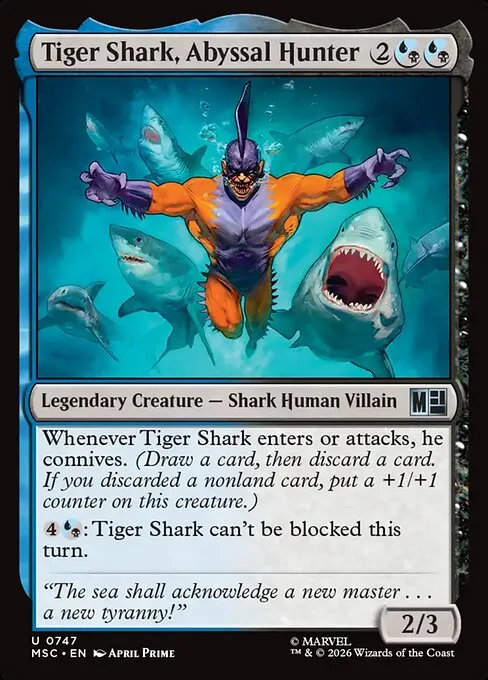 Tiger Shark, Abyssal Hunter · Marvel Super Heroes Commander 747/9