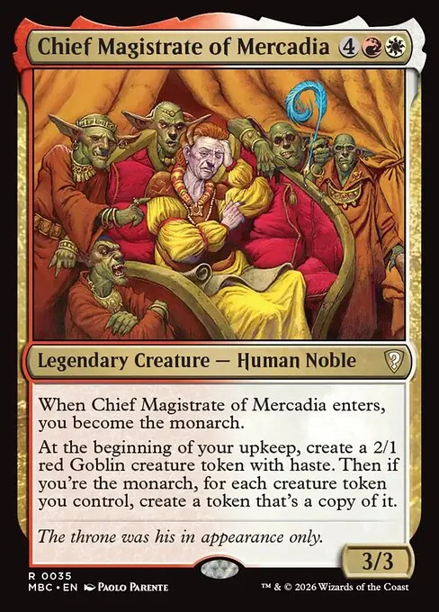 Chief Magistrate of Mercadia · Mystery Booster: Commander Edition 35/2