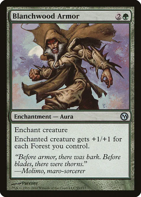 Blanchwood Armor · Duels of the Planeswalkers 55/113