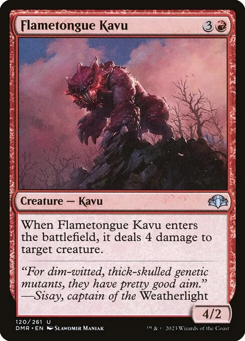 Flametongue Kavu · Dominaria Remastered 120/457