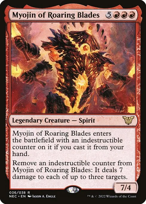 Myojin of Roaring Blades · Neon Dynasty Commander 36/179