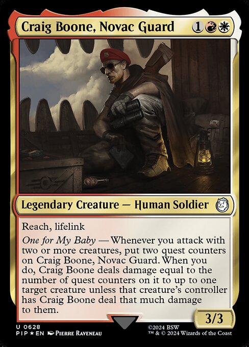 Craig Boone, Novac Guard · Fallout 628/1068