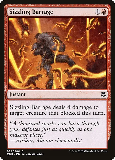 Sizzling Barrage · Zendikar Rising 162/407