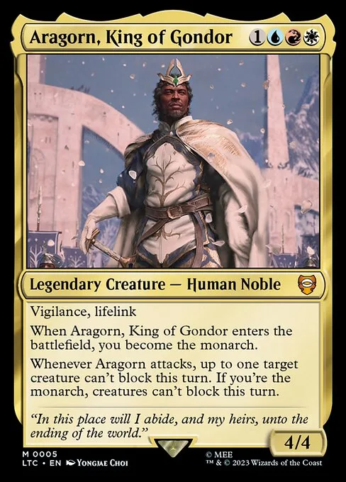 Aragorn, King of Gondor · Tales of Middle-earth Commander 5/591