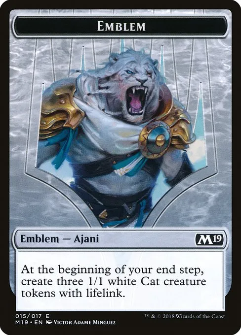 Ajani, Adversary of Tyrants Emblem · Core Set 2019 Tokens 15/18