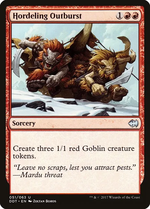 Hordeling Outburst · Duel Decks: Merfolk vs. Goblins 51/63