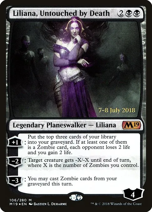 Liliana, Untouched by Death · Core Set 2019 Promos 106s/95