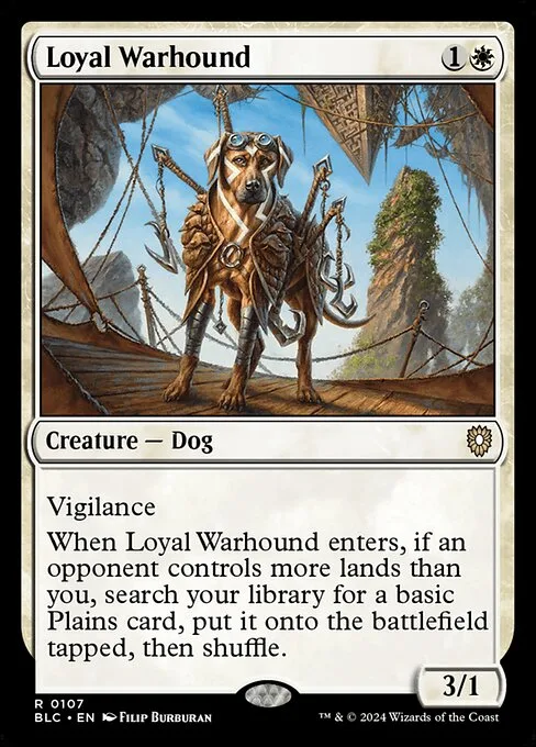 Loyal Warhound · Bloomburrow Commander 107/356