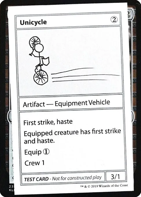 Unicycle · Mystery Booster Playtest Cards 2021 110/121