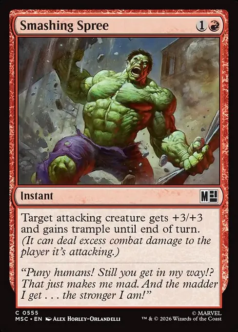 Smashing Spree · Marvel Super Heroes Commander 555/9
