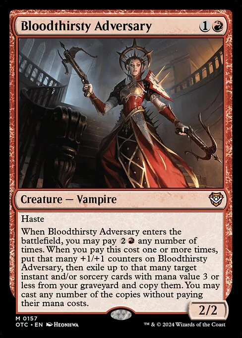Bloodthirsty Adversary · Outlaws of Thunder Junction Commander 157/342