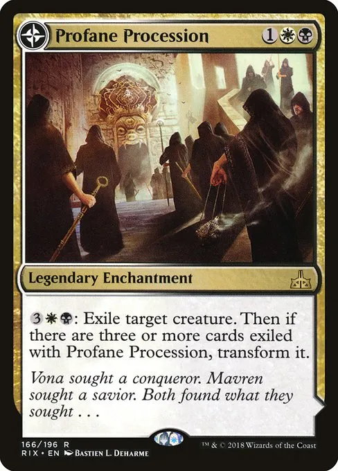 Profane Procession // Tomb of the Dusk Rose · Rivals of Ixalan 166/205