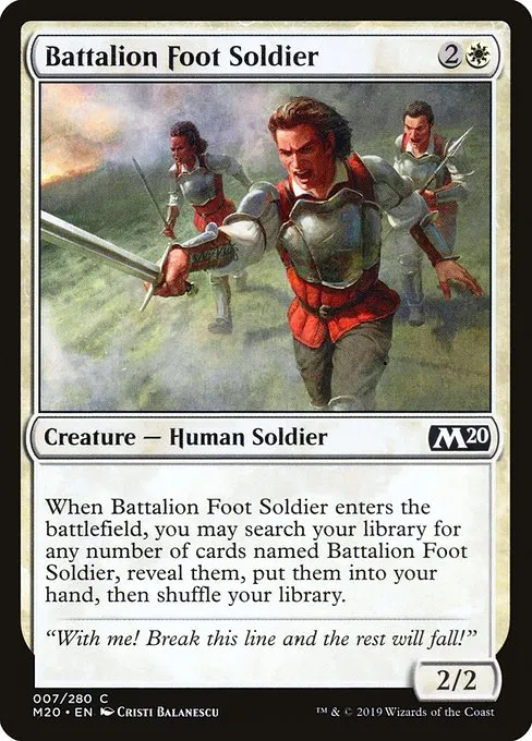 Battalion Foot Soldier · Core Set 2020 7/346