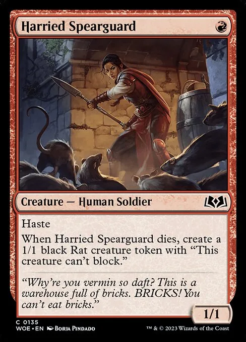 Harried Spearguard · Wilds of Eldraine 135/381
