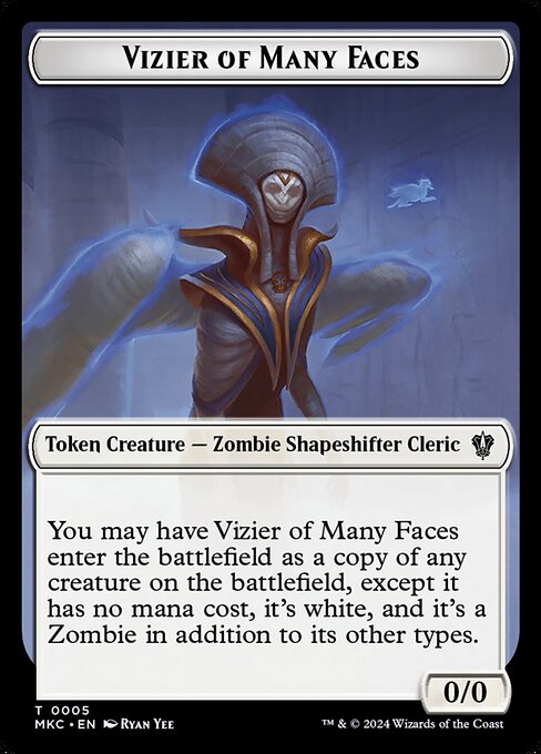 Vizier of Many Faces · Murders at Karlov Manor Commander Tokens 5/31