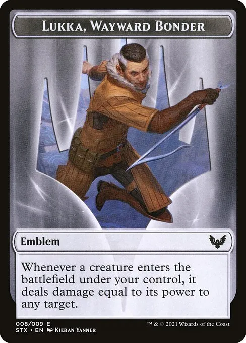 Lukka, Wayward Bonder Emblem · Strixhaven: School of Mages Tokens 8/9