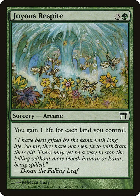 Joyous Respite · Champions of Kamigawa 216/307