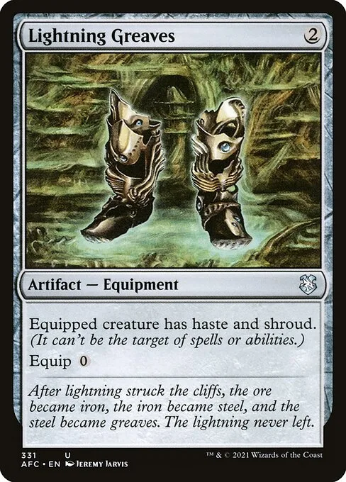 Lightning Greaves · Forgotten Realms Commander 331/331