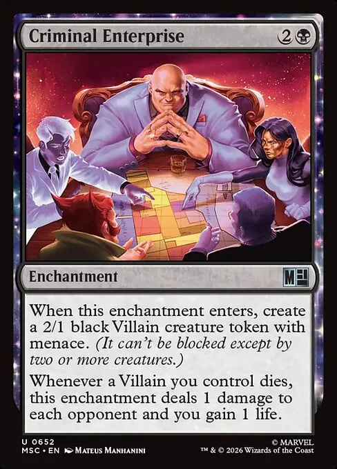 Criminal Enterprise · Marvel Super Heroes Commander 652/9